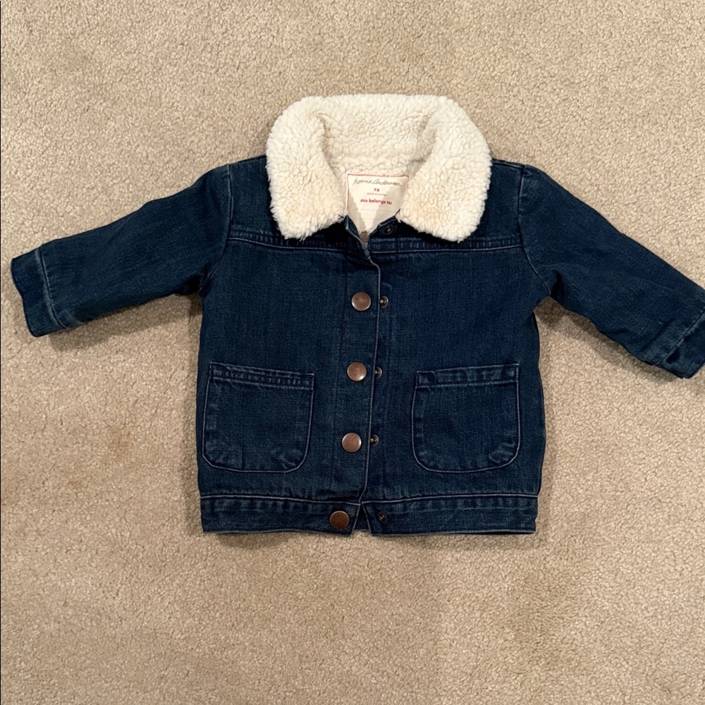 Hanna Anderson denim jacket with Sherpa